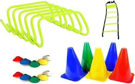Tasco Sports Plastic Football Training Kit Combo of 4